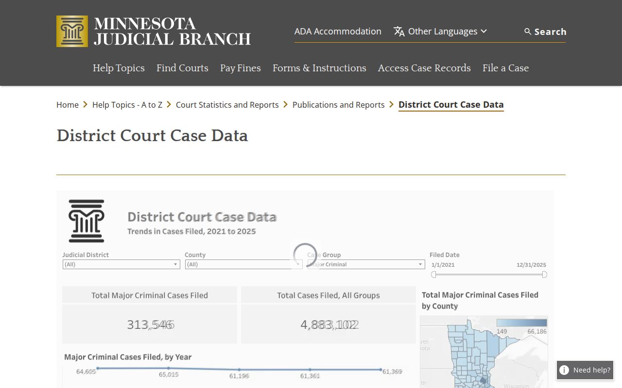 Brown County civil court docket and Minnesota district court filings access