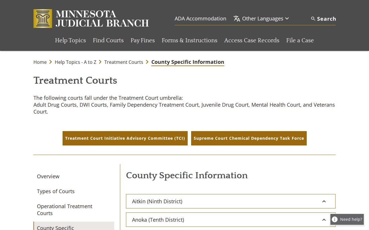 Brown County New Ulm court records source for Brown County Treatment Court and courthouse-related services