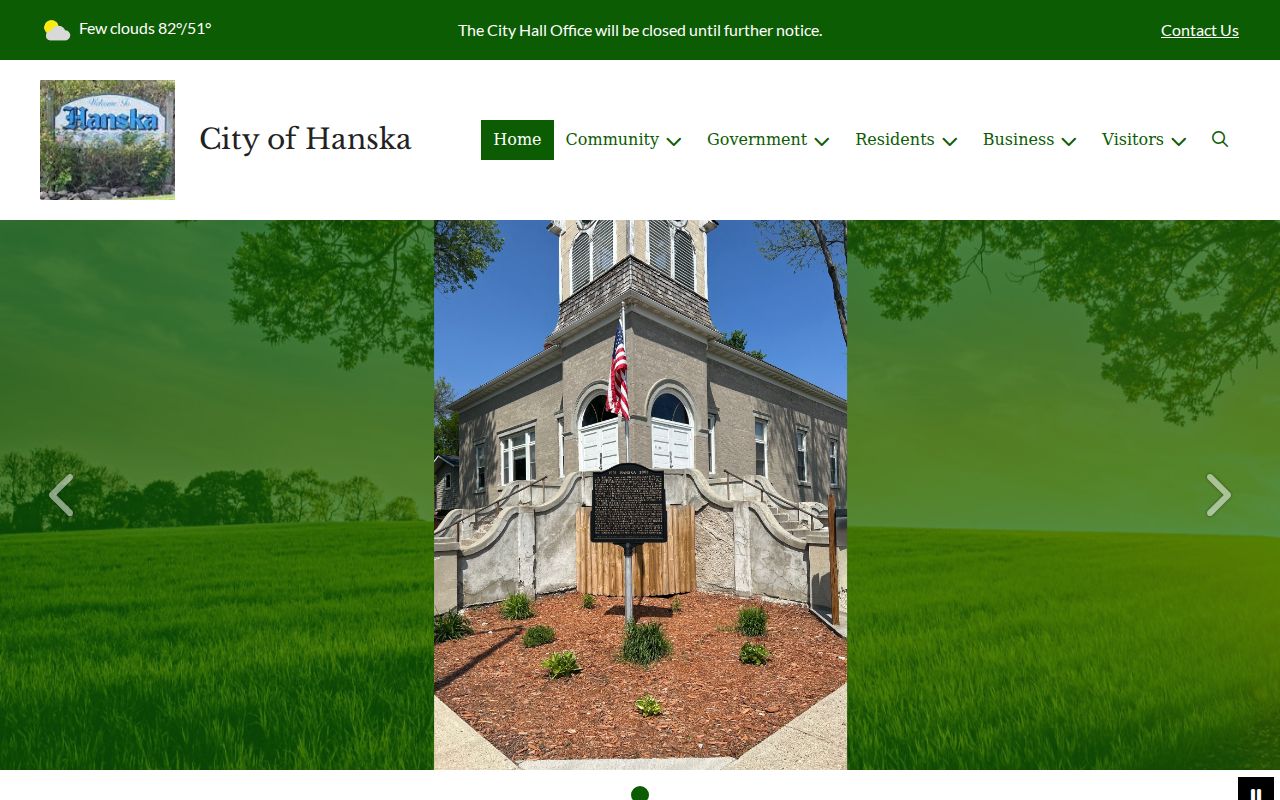Hanska court records city office context